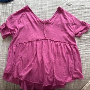 American Eagle Outfitters Pink Short Sleeve Top